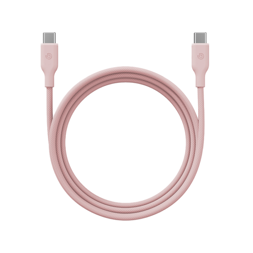 BAZIC GOCHARGE WEAVE C-C CABLE 480MBPS, 60W 1.5M - Pink