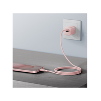 BAZIC GOCHARGE WEAVE C-C CABLE 480MBPS, 60W 1.5M - Pink