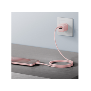 BAZIC GOCHARGE WEAVE C-C CABLE 480MBPS, 60W 1.5M - Pink