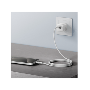 BAZIC GOCHARGE WEAVE C-C CABLE 480MBPS, 60W 1.5M - white