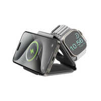 BAZIC GOMAG TRIO PLUS, 3IN1 ELEVATED FOLDABLE MAGNETIC WIRELESS CHARGER 15W IPHONE/WATCH/AIRPODS - GREY