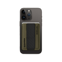 SKINARMA MAG-CHARGE CARD HOLDER WITH GRIP STAND ~ KADO EOL Olive