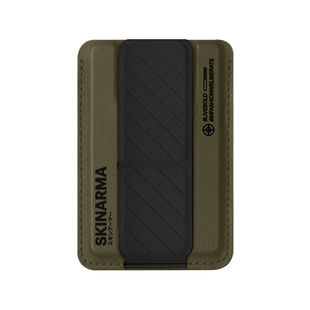 SKINARMA MAG-CHARGE CARD HOLDER WITH GRIP STAND ~ KADO EOL Olive