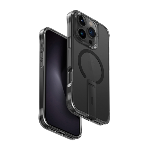 UNIQ HYBRID IPHONE 16 PRO (2024) 6.9 MAGCLICK CHARGING ELEVA WITH VERTICAL STAND - CARBON (BLACK)