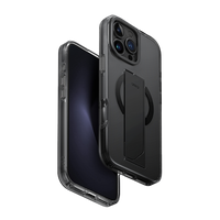 UNIQ HYBRID IPHONE 16 PRO (2024) 6.3 HELDRO MAX MAGCLICK WITH CAMERA STAND - VAPOUR (SMOKE)