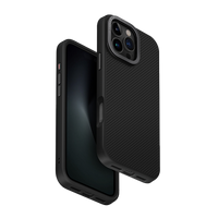 UNIQ HYBRID IPHONE 16 PRO (2024) 6.9 MAGCLICK CHARGING KEVA MAX WITH CAMERA STAND - CARBON (BLACK)