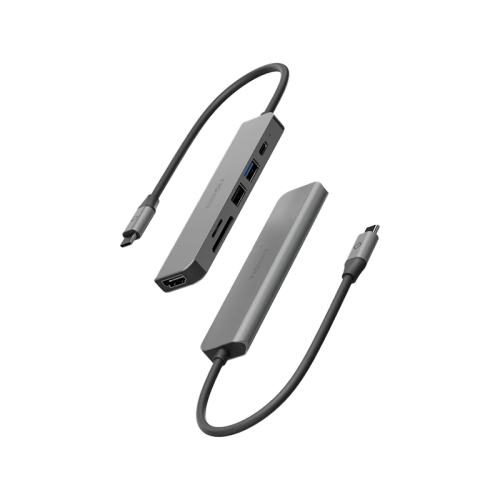 ENERGEA ALUHUB HD 3,6 IN 1  ALUMINIUM ALLOY CHARGING HUB - GUNMETAL