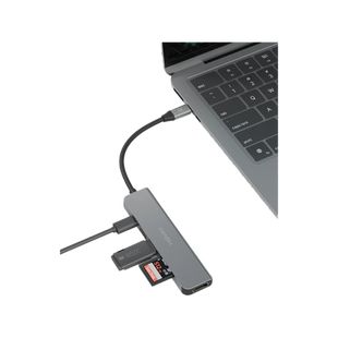 ENERGEA ALUHUB HD 3,6 IN 1  ALUMINIUM ALLOY CHARGING HUB - GUNMETAL