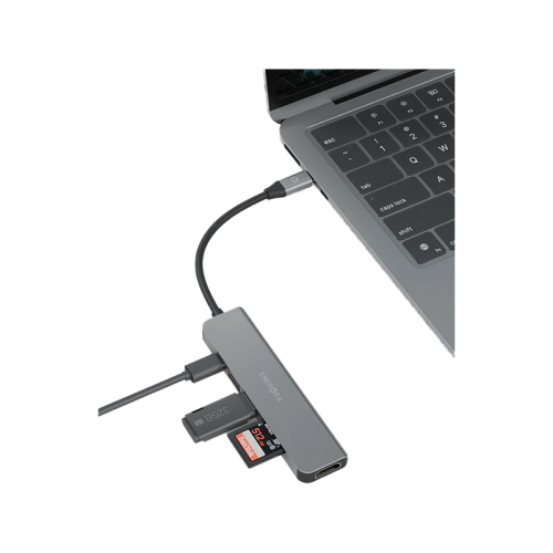 ENERGEA ALUHUB HD 3,6 IN 1  ALUMINIUM ALLOY CHARGING HUB - GUNMETAL