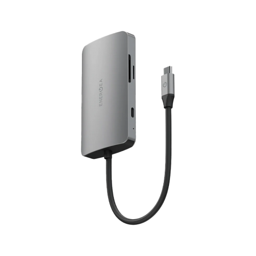 ENERGEA ALUHUB HD PRO 2 , 8 IN 1  ALUMINIUM ALLOY CHARGING HUB - GUNMETAL