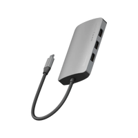 ENERGEA ALUHUB HD PRO 2 , 8 IN 1  ALUMINIUM ALLOY CHARGING HUB - GUNMETAL