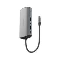 ENERGEA ALUHUB MAX,11 IN 1  ALUMINIUM ALLOY CHARGING HUB - GUNMETAL