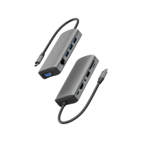 ENERGEA ALUHUB MAX,11 IN 1  ALUMINIUM ALLOY CHARGING HUB - GUNMETAL