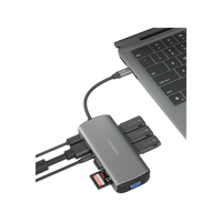 ENERGEA ALUHUB MAX,11 IN 1  ALUMINIUM ALLOY CHARGING HUB - GUNMETAL