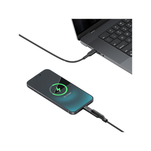 ENERGEA FLOW DUO 2-IN-1  C TO C + LIGHTNING CABLE, 480MBPS, 240W, 1.5M -BLACK