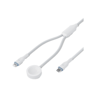 BAZIC GOCHARGE DEUCE CABLE, USB-C TO LIGHTNING WITH WATCH CHARGER 1.8M- WHITE EOL