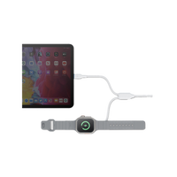 BAZIC GOCHARGE DEUCE CABLE, USB-C TO LIGHTNING WITH WATCH CHARGER 1.8M- WHITE EOL