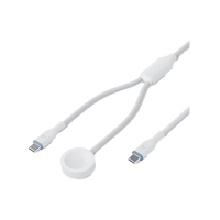 BAZIC GOCHARGE DEUCE CABLE, USB-C TO C WITH WATCH CHARGER 1.8M- WHITE EOL