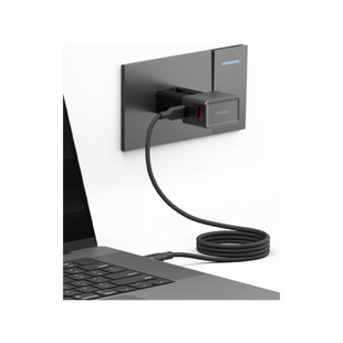 ENERGEA TRAVELWORLD ADAPTER 25, 1A1C 25W - GUNMETAL BLACK