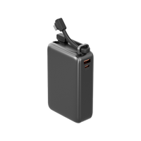 ENERGEA COMPAC ULTRA 67, 20000MAH POWERBANK WITH BUILT IN USB-C CABLE PD67W - GUN