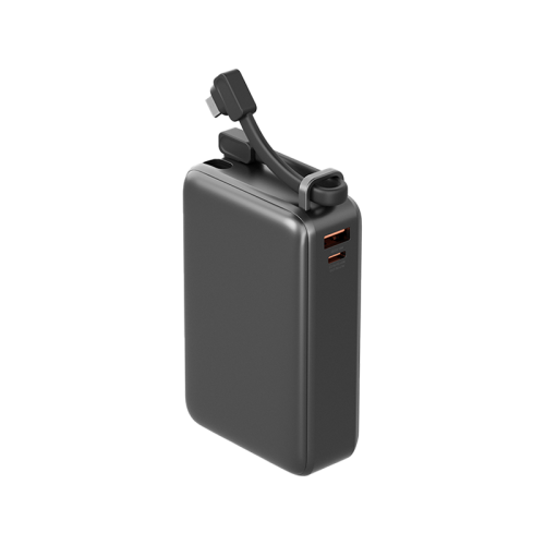 ENERGEA COMPAC ULTRA 67, 20000MAH POWERBANK WITH BUILT IN USB-C CABLE PD67W - GUN