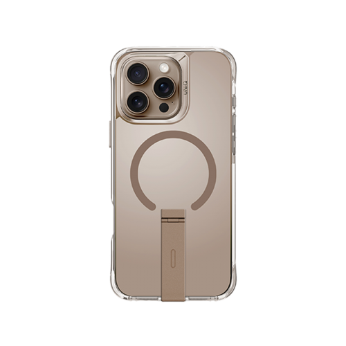 UNIQ HYBRID IPHONE 16 PRO (2024) 6.3 MAGCLICK CHARGING ELEVA WITH VERTICAL STAND - TAUPE GOLD (TAUPE GOLD)
