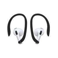 UNIQ NEXO ACTIVE HYBRID SILICONE AIRPODS 4TH GEN (2024) CASE WITH SPORTS EAR HOOKS - BLACK (BLACK)