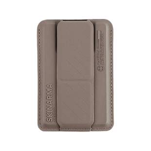 SKINARMA MAG-CHARGE CARD HOLDER WITH GRIP STAND KADO CHAMPAGNE Champagne