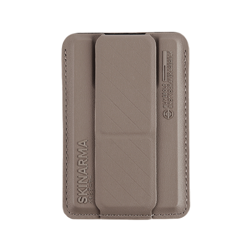 SKINARMA MAG-CHARGE CARD HOLDER WITH GRIP STAND KADO CHAMPAGNE Champagne