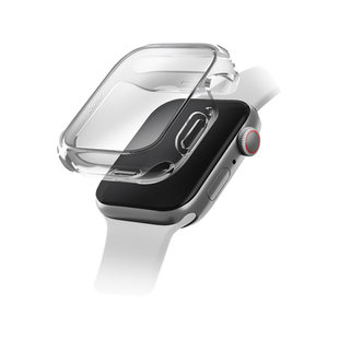 UNIQ GARDE HYBRID WATCH CASE WITH SCREEN PROTECTION 42MM - CLEAR (CLEAR)