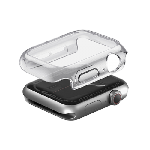 UNIQ GARDE HYBRID WATCH CASE WITH SCREEN PROTECTION 42MM - CLEAR (CLEAR)