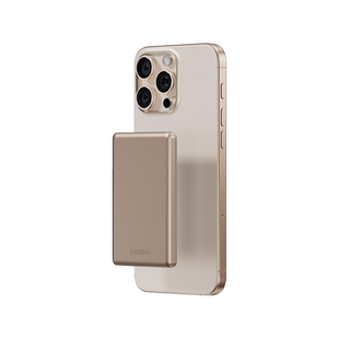 ENERGEA ALUPAC MINI,  5000MAH MINI ALUMINIUM MAGSAFE COMPATIBLE POWER BANK - GOLD