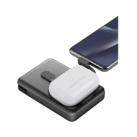 ENERGEA MAGPAC PRO PLUS, 10000MAH MAGSAFE COMPATIBLE QI2 POWER BANK WITH BUILT-IN CABLE AND STAND - GUN/BLK