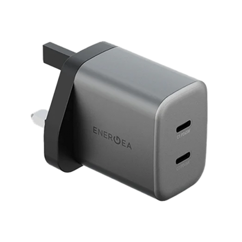 ENERGEA AMPCHARGE GAN45, 2C PD/PPS/QC3.0 WALL CHARGER,45W (UK) - GUNMETAL