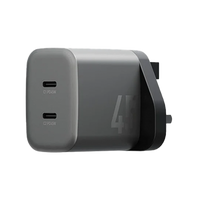 ENERGEA AMPCHARGE GAN45, 2C PD/PPS/QC3.0 WALL CHARGER,45W (UK) - GUNMETAL