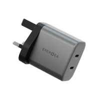 ENERGEA AMPCHARGE GAN45, 2C PD/PPS/QC3.0 WALL CHARGER,45W (UK) - GUNMETAL