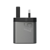 ENERGEA AMPCHARGE GAN45, 2C PD/PPS/QC3.0 WALL CHARGER,45W (UK) - GUNMETAL