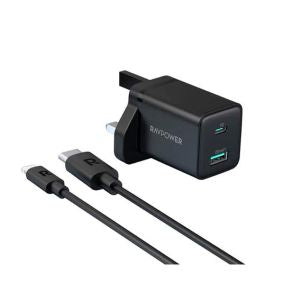RAVPower RP-PC173 2-in-1 USB Charger Combo Offline Black(PC168*1, CB1016*1)