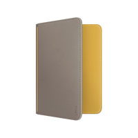 UNIQ BELMONT PASSPORT HOLDER WITH RFID-BLOCKING  - FLINT GREY (FLINT GREY/CANARY YELLOW)