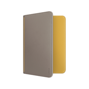 UNIQ BELMONT PASSPORT HOLDER WITH RFID-BLOCKING  - FLINT GREY (FLINT GREY/CANARY YELLOW)