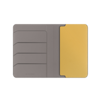 UNIQ BELMONT PASSPORT HOLDER WITH RFID-BLOCKING  - FLINT GREY (FLINT GREY/CANARY YELLOW)
