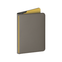 UNIQ BELMONT PASSPORT HOLDER WITH RFID-BLOCKING  - FLINT GREY (FLINT GREY/CANARY YELLOW)