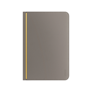 UNIQ BELMONT PASSPORT HOLDER WITH RFID-BLOCKING  - FLINT GREY (FLINT GREY/CANARY YELLOW)