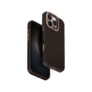 UNIQ HYBRID IPHONE 16 PRO MAGCLICK CHARGING KEVA MAX WITH CAMERA STAND - UMBER (BROWN)