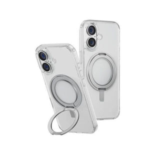 UNIQ HYBRID IPHONE 16 PLUS MAGCLICK CHARGING SWIVIX WITH 360 ROTATING KICKSTAND - LUCENT (CLEAR)
