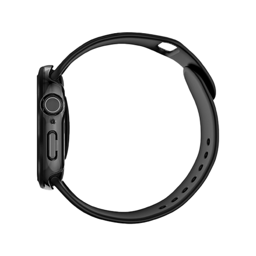 UNIQ VOUTE WATCH CASE WITH TEMPERED GLASS SCREEN 46MM - JET BLACK (JET BLACK)