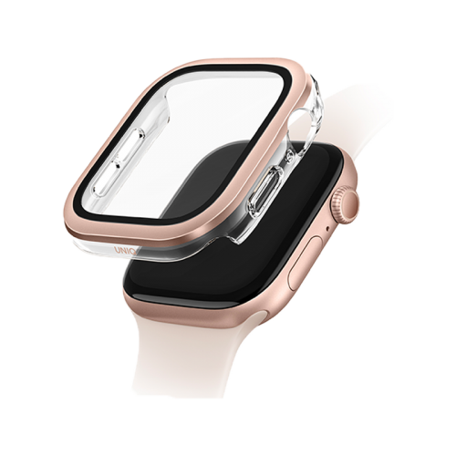 UNIQ VOUTE WATCH CASE WITH TEMPERED GLASS SCREEN 46MM - ROSE GOLD (ROSE GOLD)