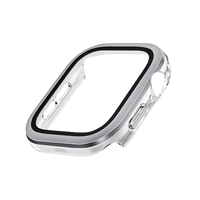 UNIQ VOUTE WATCH CASE WITH TEMPERED GLASS SCREEN 46MM - SILVER (SILVER)