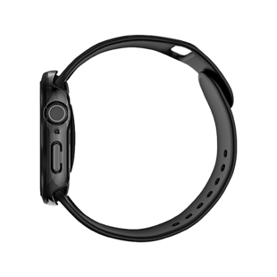 UNIQ VOUTE WATCH CASE WITH TEMPERED GLASS SCREEN 42MM - JET BLACK (JET BLACK)