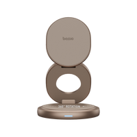 BAZIC GOMAG GYRE, 360 ROTATING BASE 3 IN 1 WIRELESS CHARGER WITH APPLE WATCH AND AIRPODS CHARGING - GOLD